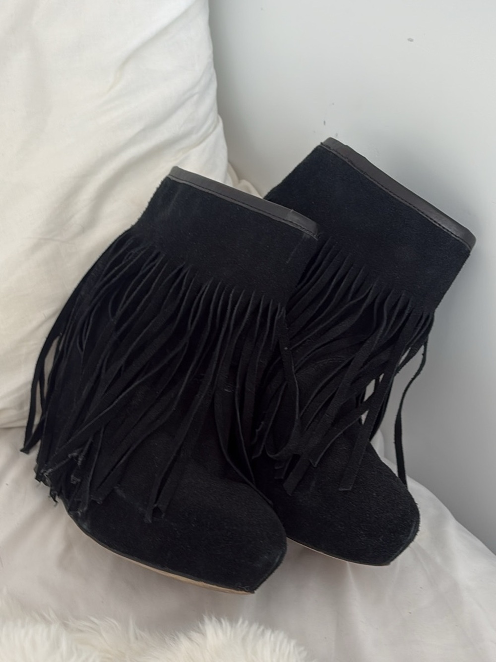 Koolaburra Black Fringe Boots